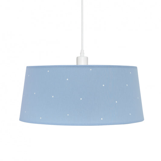 Colgante Consciencia fabricado en Metal y Textil color Celeste