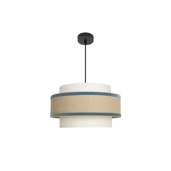 Colgante Cornalina Beis/Azul - Fabrilamp / Abrila - LUZGURÚ