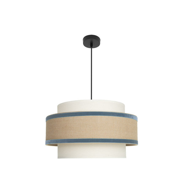 Lámpara Colgante Cornalina 50 cm Beis y Azul E27 Fabrilamp - vista principal | Fabrilamp / Abrila