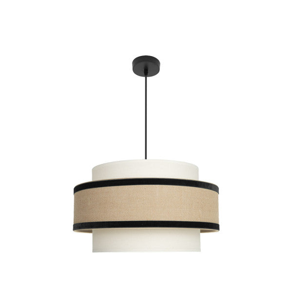 Colgante Cornalina Beis/Negro 50cm - Fabrilamp / Abrila - LUZGURÚ