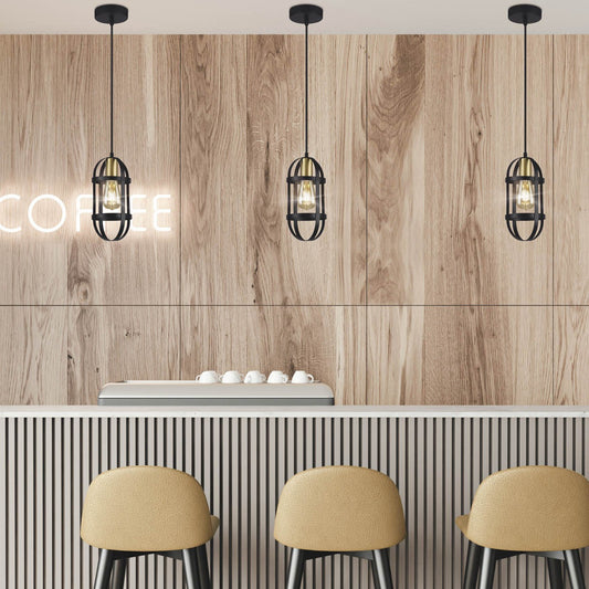 Medidas Colgante Karan Negro-Cuero AJP/Alemar Ref. 10964 - LuzGuru.com