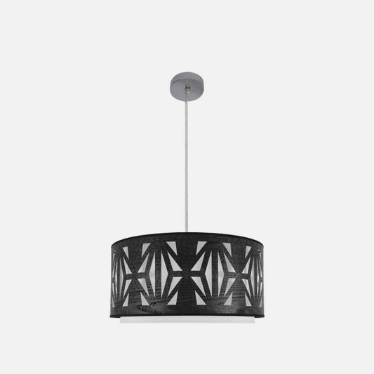 Lámpara Colgante Katerina 50 cm Cromo y Madera Negra Fabrilamp - imagen 2 | Fabrilamp / Abrila