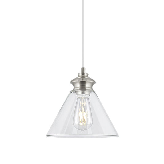 Colgante Keta AJP/Alemar Ref. 10203 - Medidas detalladas de la lámpara colgante moderna de níquel satinado transparente. Iluminación AJP Alemar.