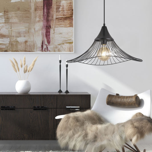 Medidas Colgante Mina Negro AJP/Alemar Ref. 10757 - LuzGuru.com