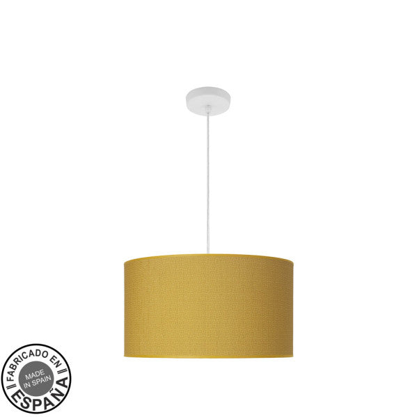 Lámpara Colgante Moda 2xE27 40 cm Fabrilamp - Amarillo, Blanco | Fabrilamp / Abrila · Ref. 212494101