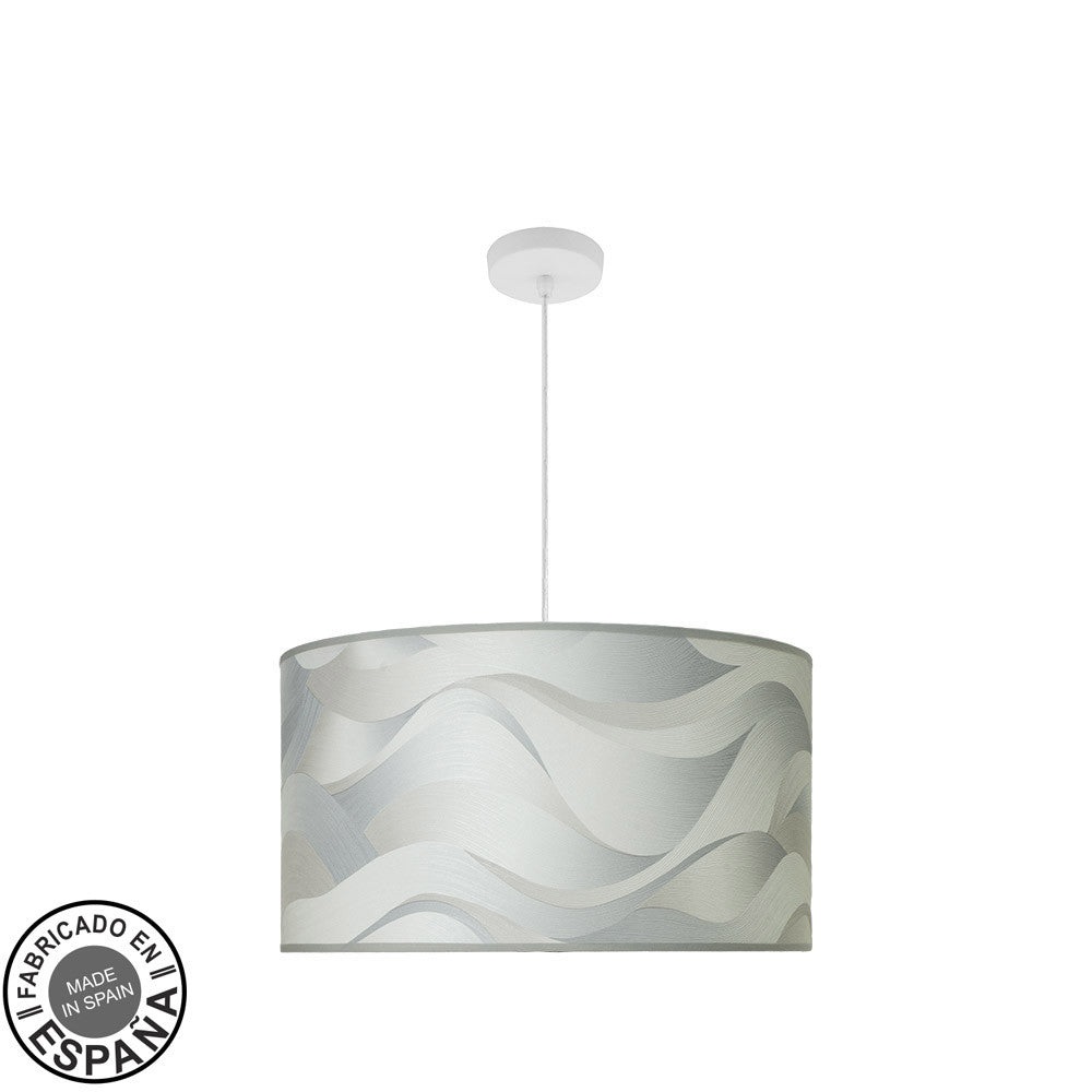 Colgante Moderno MODA Blanco y Gris Fabrilamp / Abrila 212495031