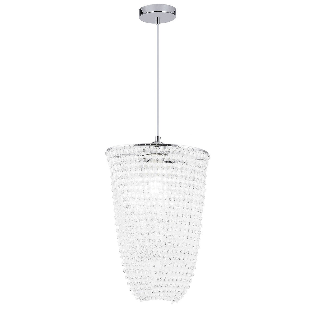 Lámpara Colgante Nareia Cromo 1x60W E-27 Acrílico AJP - vista principal | AJP / Alemar