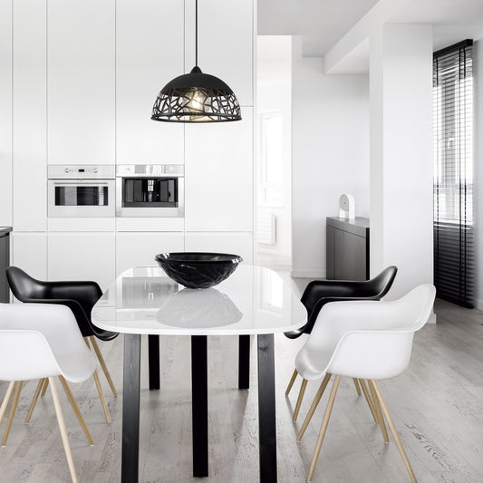 Colgante Pang Negro 60W E-27 AJP/Alemar - Ref. 11280 - Medidas detalladas. LuzGuru.com