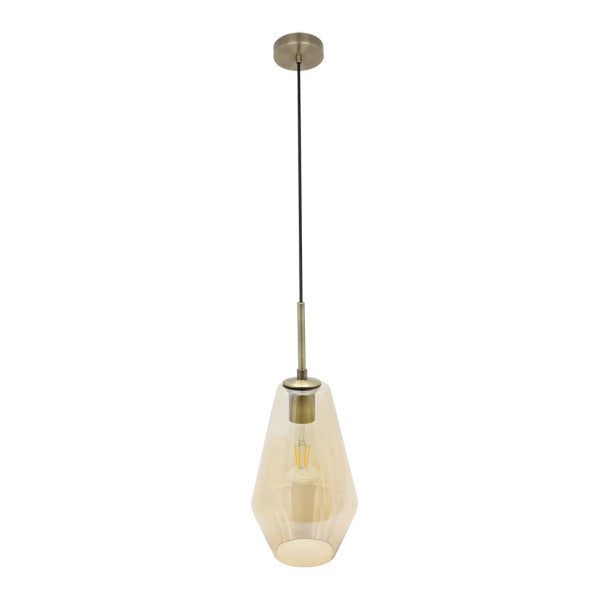 Colgante Pinap Cuero/Ambar E27 de Fabrilamp, diseño elegante y vintage. Compra en luzguru.com