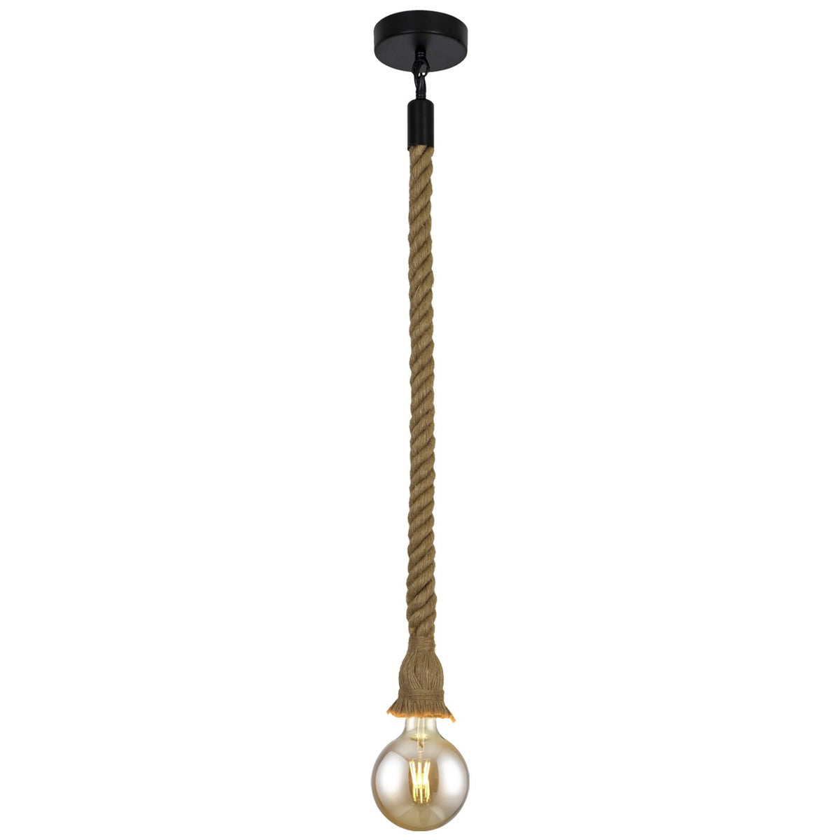 Lámpara Colgante Rope Cuerda Negra E-27 AJP Alemar - Natural | AJP / Alemar · Ref. 11170