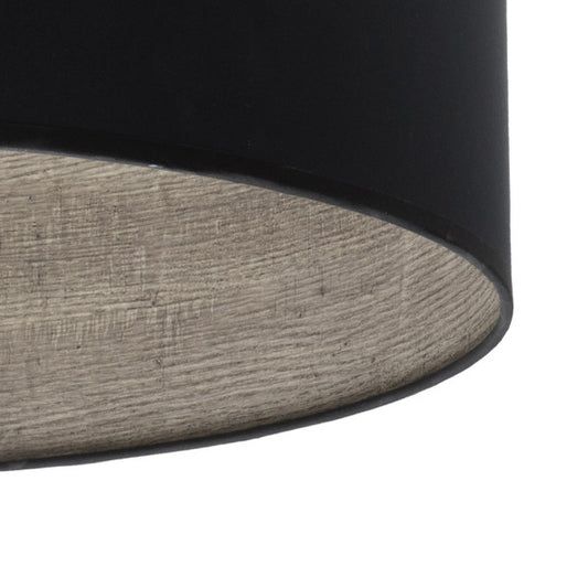 Lámpara Colgante Tania 30 cm Negro con Interior Madera Gris Fabrilamp - imagen 2 | Fabrilamp / Abrila