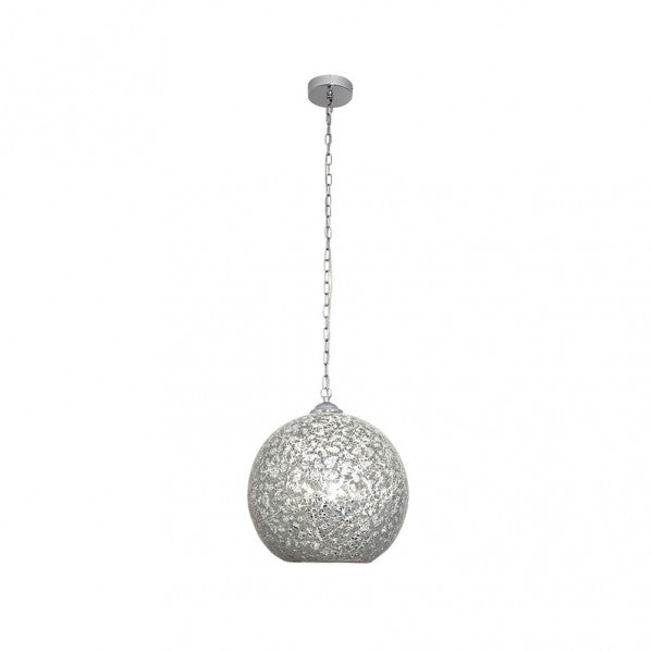 Lámpara Colgante Tenor 25 cm Mosaico Cromo Fabrilamp - vista principal | Fabrilamp / Abrila · Ref. 177592520
