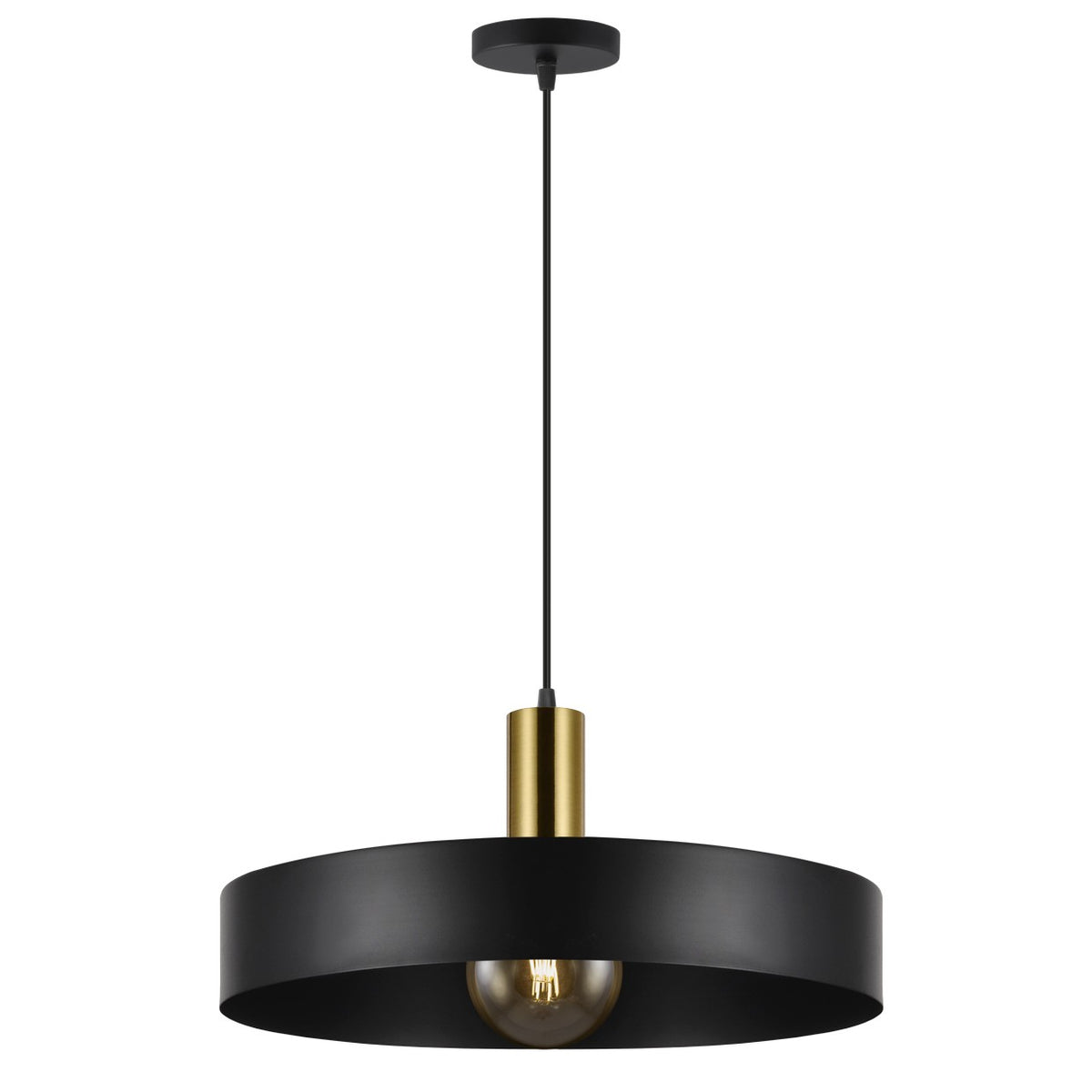 Lámpara Colgante UMA 40 cm Negro y Latón E-27 AJP Alemar - vista principal | AJP / Alemar