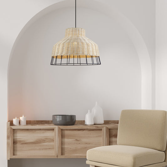 Medidas Colgante Yada Ratán Natural AJP/Alemar Ref. 11154 - LuzGuru.com