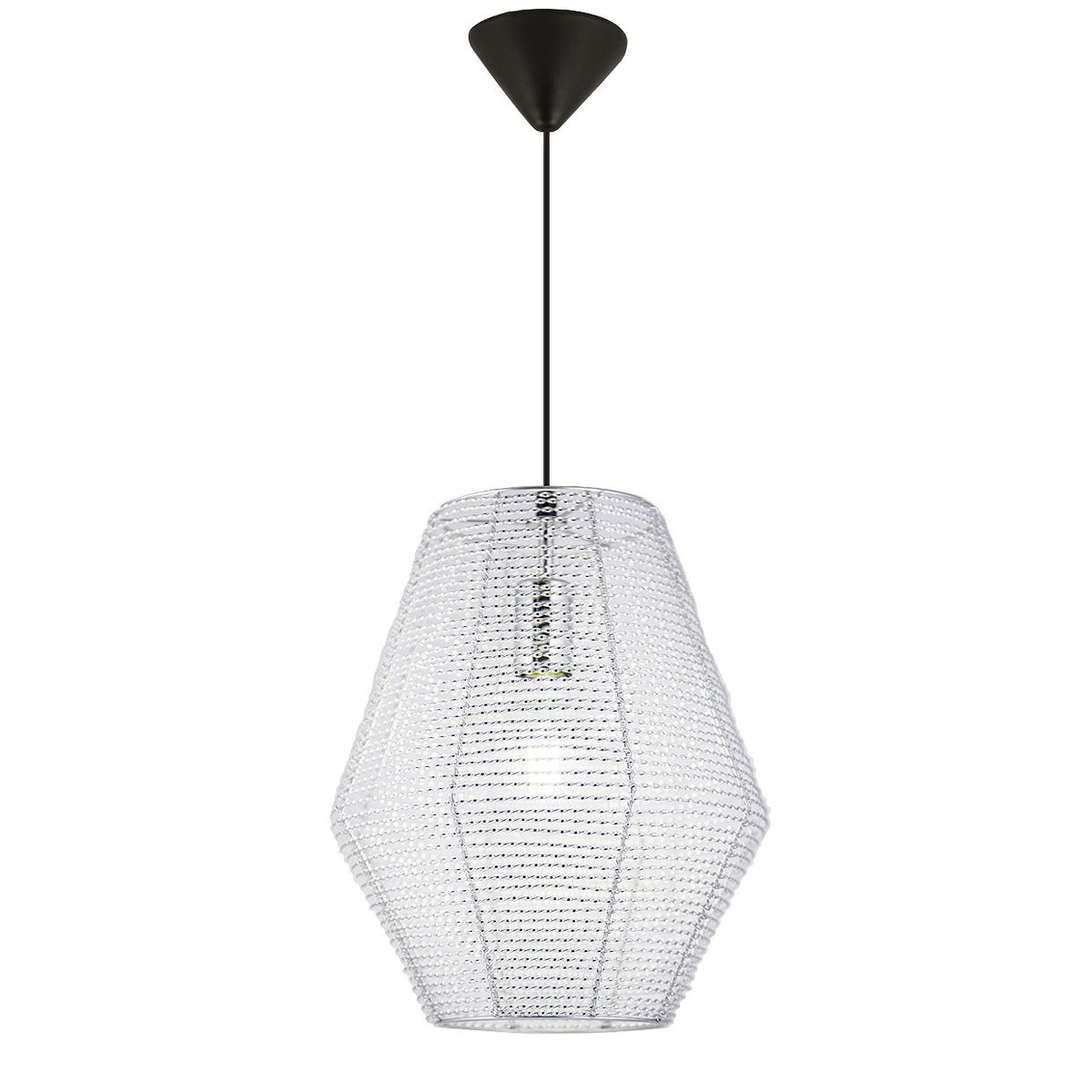 Lámpara Colgante Yurta 46 cm Cromo Jaula Moderna Alemar - vista principal | AJP / Alemar