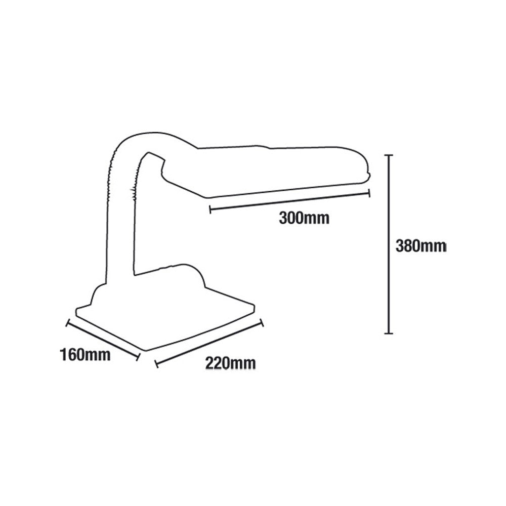 Flexo Curve fabricado en plástico color azul y plata, ideal para escritorio juvenil