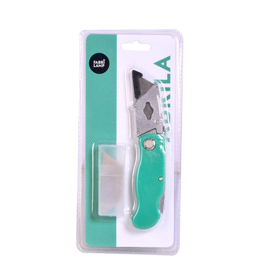 Cúter Plegable Preciso 18 mm Verde con 6 Recambios Fabrilamp - imagen 2 | Fabrilamp / Abrila