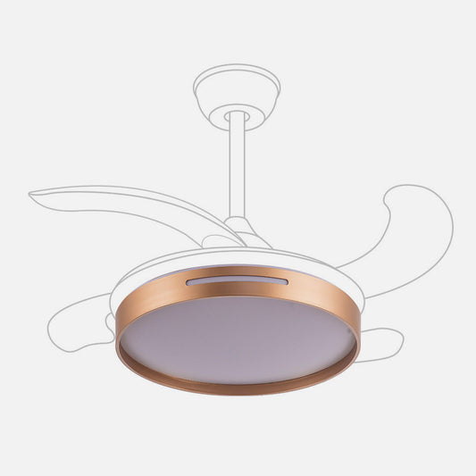 Difusor ventilador fabricado en policarbonato color oro