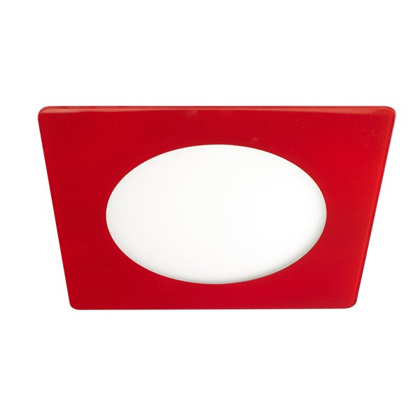 Downlight LED Cuadrado Novo Lux Rojo CristalRecord 02-807-12-442