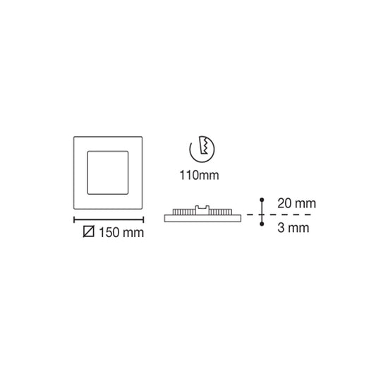 Downlight fabricado en Cristal color Blanco, ideal para cocinas