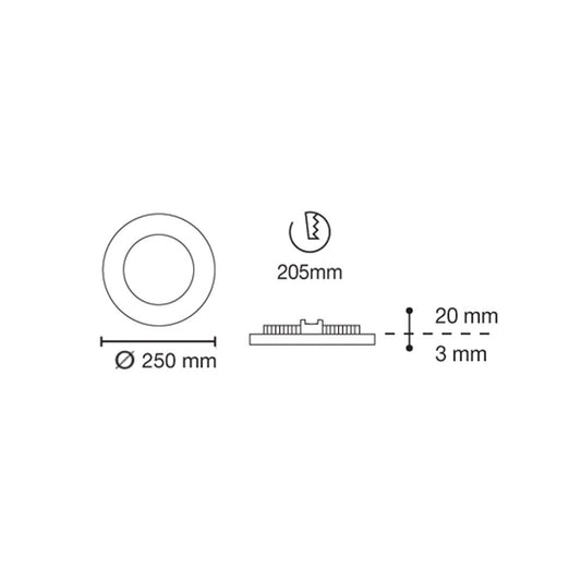 Downlight fabricado en aluminio y cristal color rojo para cocinas y baños
