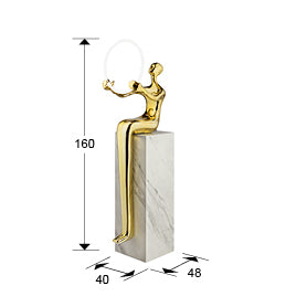 Medidas Figura Aro Pedestal Oro Schuller 798161: 40x160x48 cm, 29.73 kg.