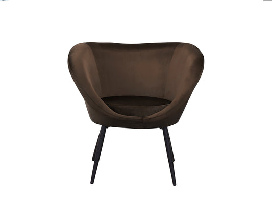 Butaca Moderna Negra y Marrón - Schuller Ozome | luzguru.com