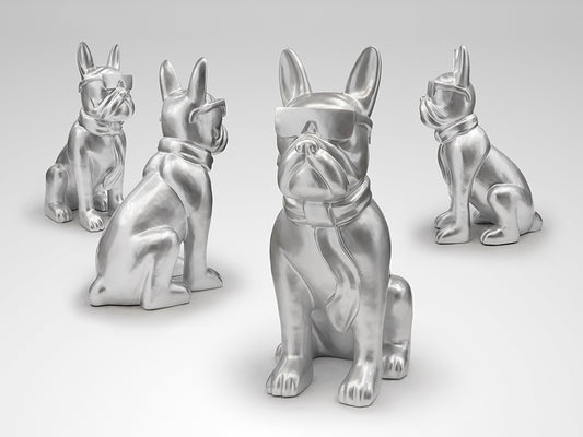 Figura Bulldog Francés Grande Plata - Schuller | luzguru.com