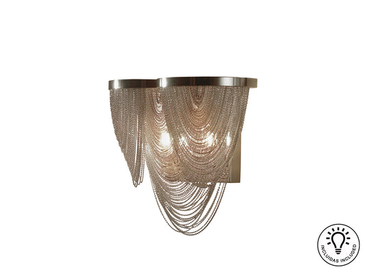 Aplique Pared Moderno Niquelado - Schuller Minerva | luzguru.com