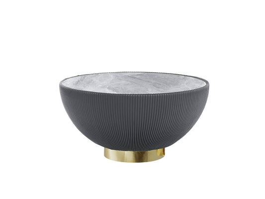 Mesa Centro Moderna Gris y Latón - Schuller Candy | luzguru.com