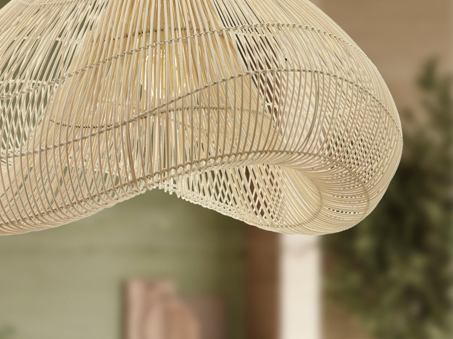 Lámpara Ratán Sabah Blanco - Schuller - Iluminación Moderna | luzguru.com