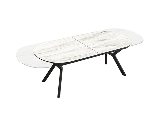 Mesa Comedor Extensible Marmol Blanco - Schuller Antea | luzguru.com