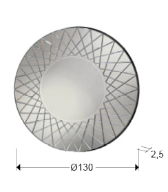 Medidas Espejo Redondo Lennon Schuller 487597: Ø130cm, marco 30cm, profundidad 2.5cm, peso 25.8kg.