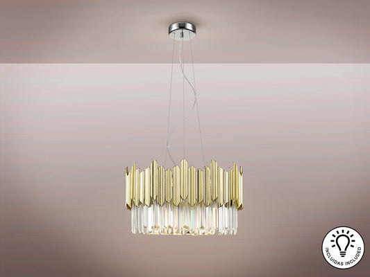 Lámpara de Techo Tiara Cromado Oro - Schuller | luzguru.com