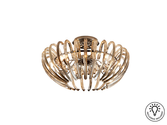 Plafón Moderno 9 Luces Champagne - Schuller Ariadna | luzguru.com