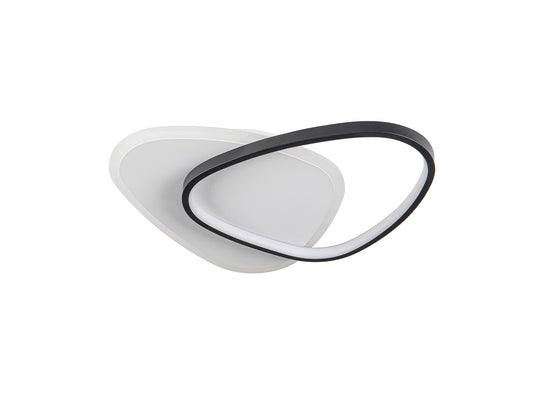 Plafón Aplique Moderno Schuller Romo - Blanco y Negro | luzguru.com