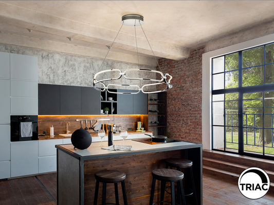 Lámpara LED Colette Cromada Ø80cm - Schuller - Calidad Premium | luzguru.com