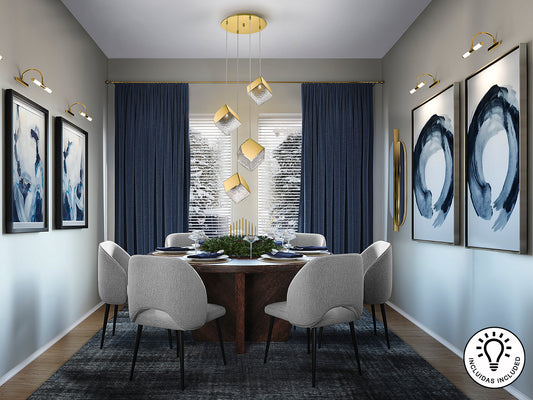 Lámpara de Techo Dorada Schuller Priscila - Diseño Moderno | luzguru.com