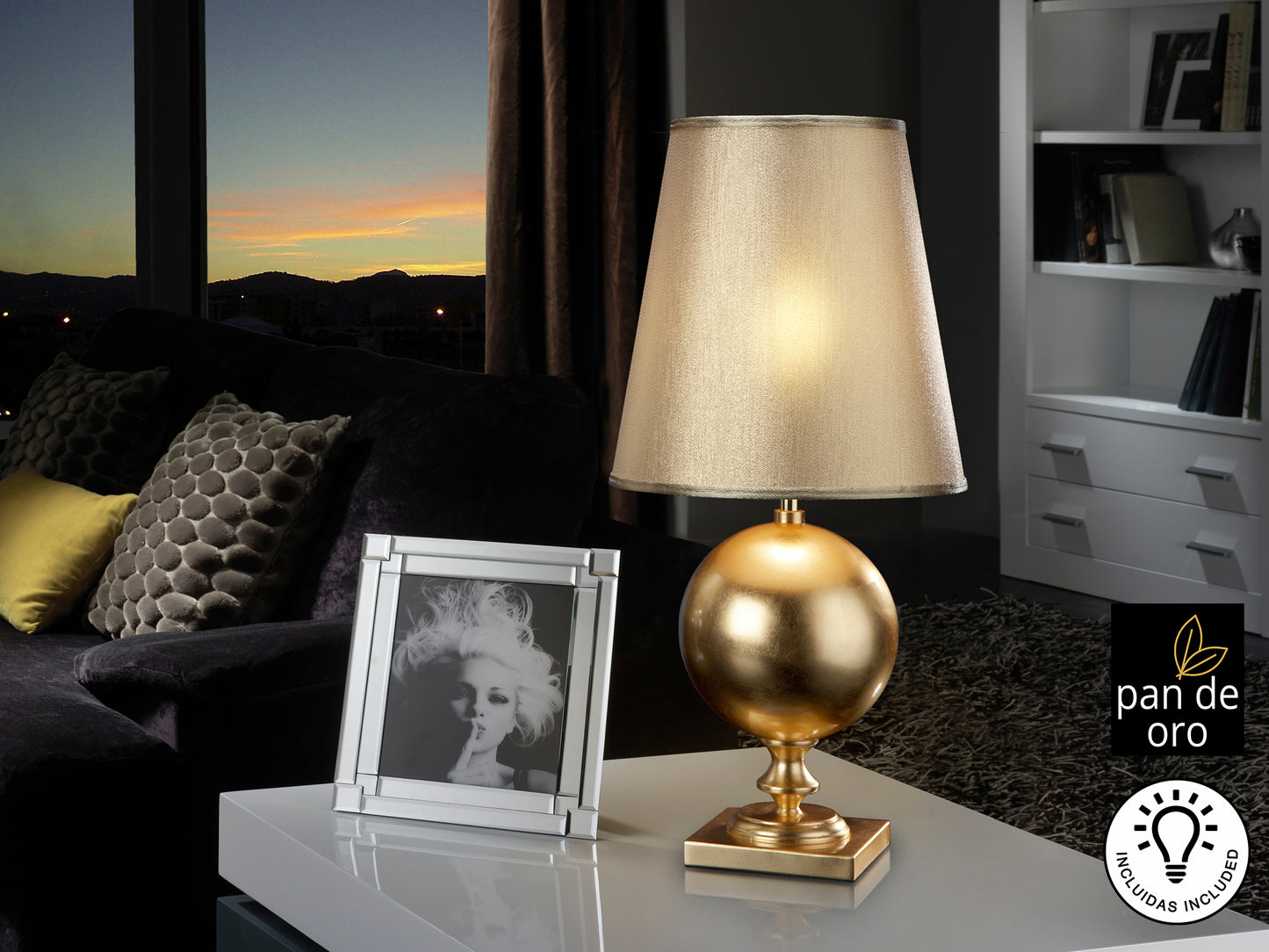 Lámpara Sobremesa Pan de Oro - Schuller Terra - luzguru.com