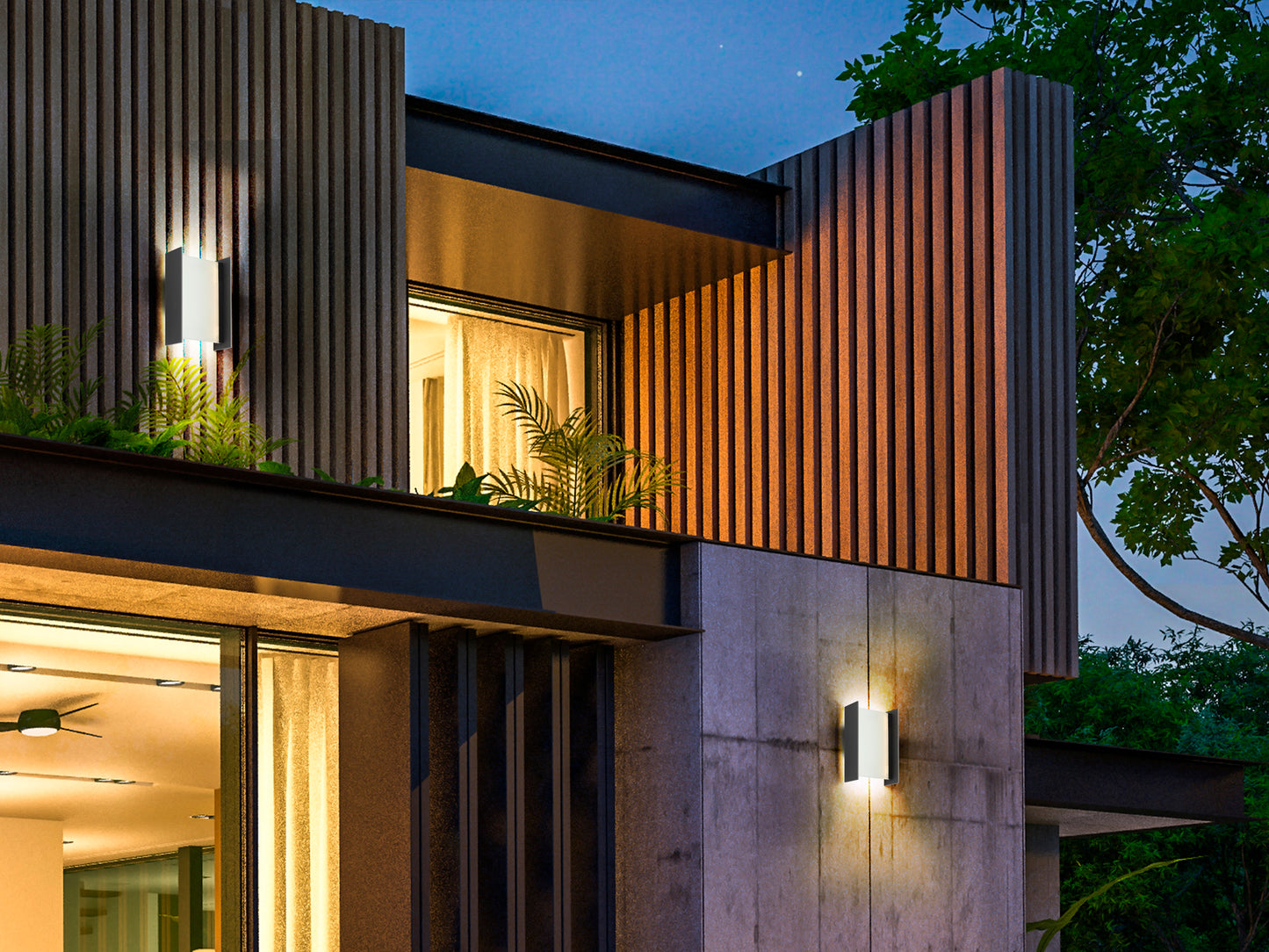 Aplique Exterior Schuller Matia - Iluminación Gris IP65 | luzguru.com