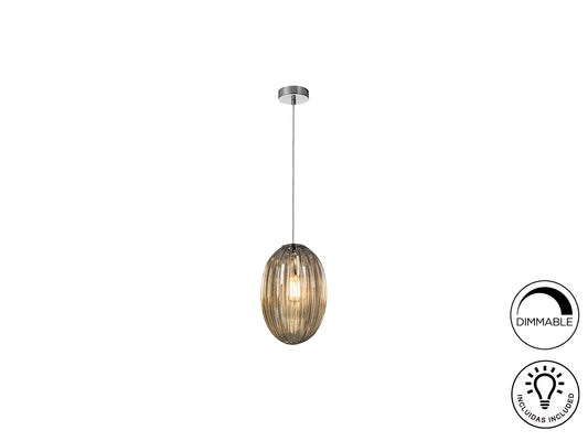 Lámpara de Metal y Cristal Coñac - Schuller - Calidad Premium | luzguru.com