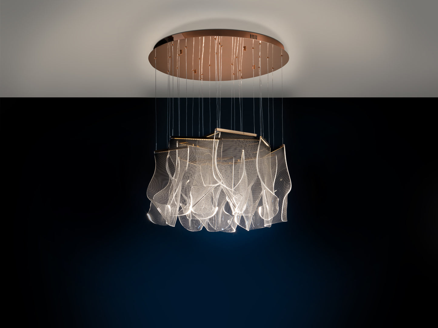 Lámpara de Techo LED Oro Rosa - Schuller Velos | luzguru.com