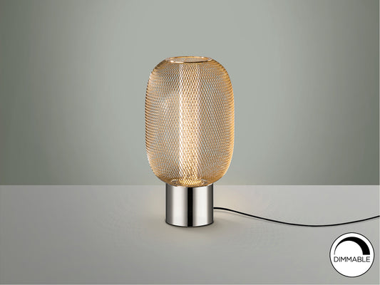 Lámpara Sobremesa Cromo Oro - Schuller Micrón - Diseño Elegante | luzguru.com
