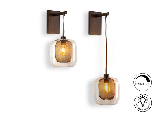 Aplique de Pared Fox Chocolate - Schuller - Calidad Premium | luzguru.com