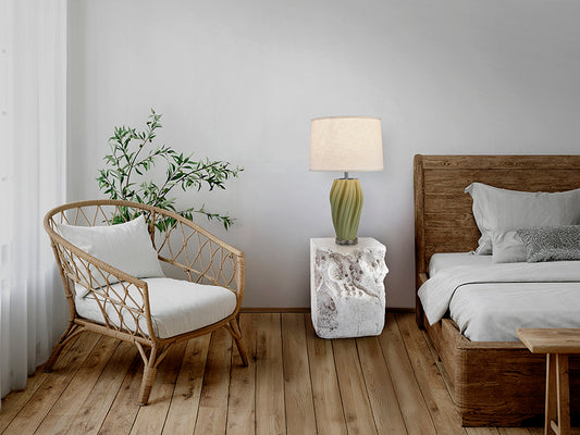 Mesa Auxiliar Blanca Block - Textura Cemento - Schuller - 409483 - Vista 2