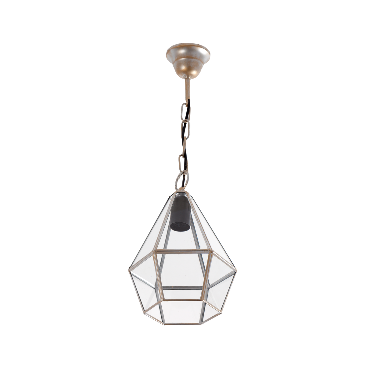 Lámpara Colgante Rústica Ecija 1xE27 Metal y Cristal Fabrilamp - vista principal | Fabrilamp / Abrila · Ref. 075792029