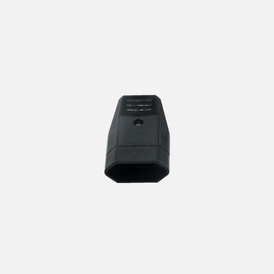 Base de Enchufe Aérea Retráctil 2P+E 10A 230V Negro Fabrilamp instalada en ambiente decorativo de salón o dormitorio | Fabrilamp / Abrila
