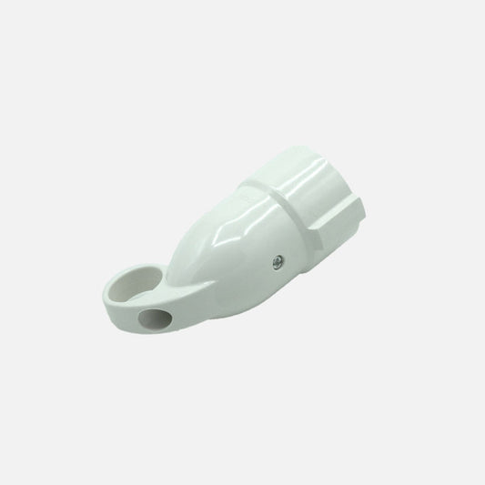 Base Aérea Retráctil Blanca 16A 230V con Anilla Fabrilamp instalada en ambiente decorativo de salón o dormitorio | Fabrilamp / Abrila