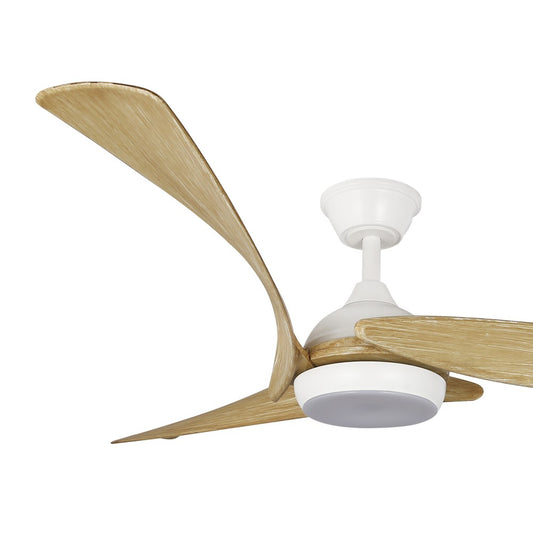 Ventilador Enna fabricado en Acero color Blanco + Madera