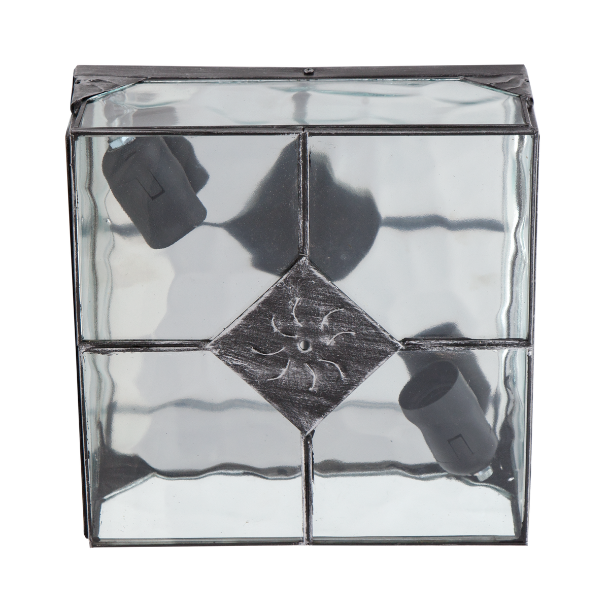 Plafón de Techo Estepa 25 cm 2xE27 Cristal Rugoso Fabrilamp - vista principal | Fabrilamp / Abrila · Ref. 075582510